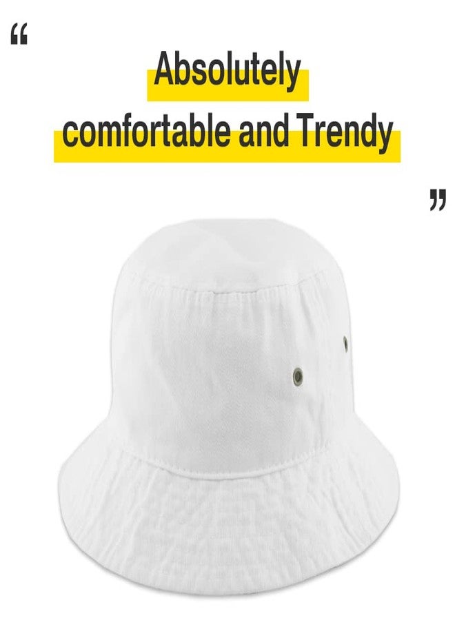 KBETHOS Women's Bucket Hat, 1. White, Large-X-Large - Image 5